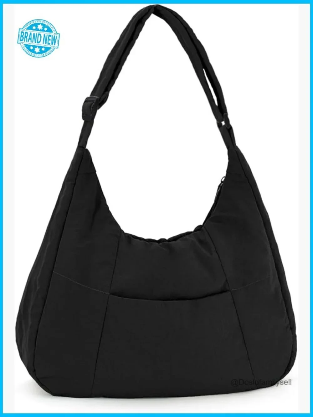 Large Nylon Puffer Hobo Tote Bag Casual Slouchy Crossbody Shoulder Handbag